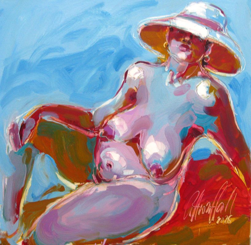 Tableau de OLENA SINIUHINA a pour titre  Ofeliya style figuratif dim : OLENA SINIUHINAprix:360