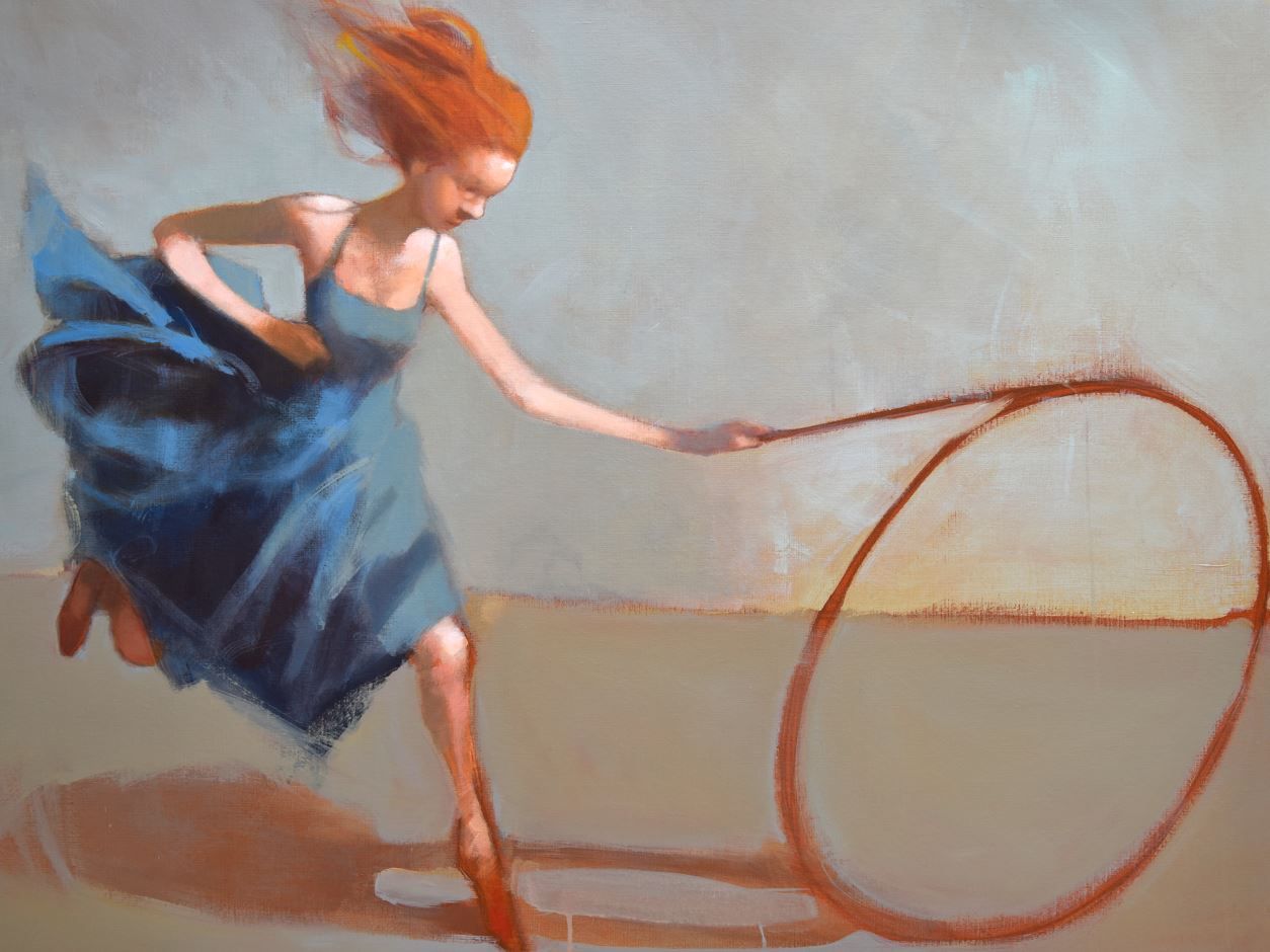 Editions d'art de MASSEBEUF Olivier a pour titre  Childhoop style figuratif dim : MASSEBEUF Olivierprix:70