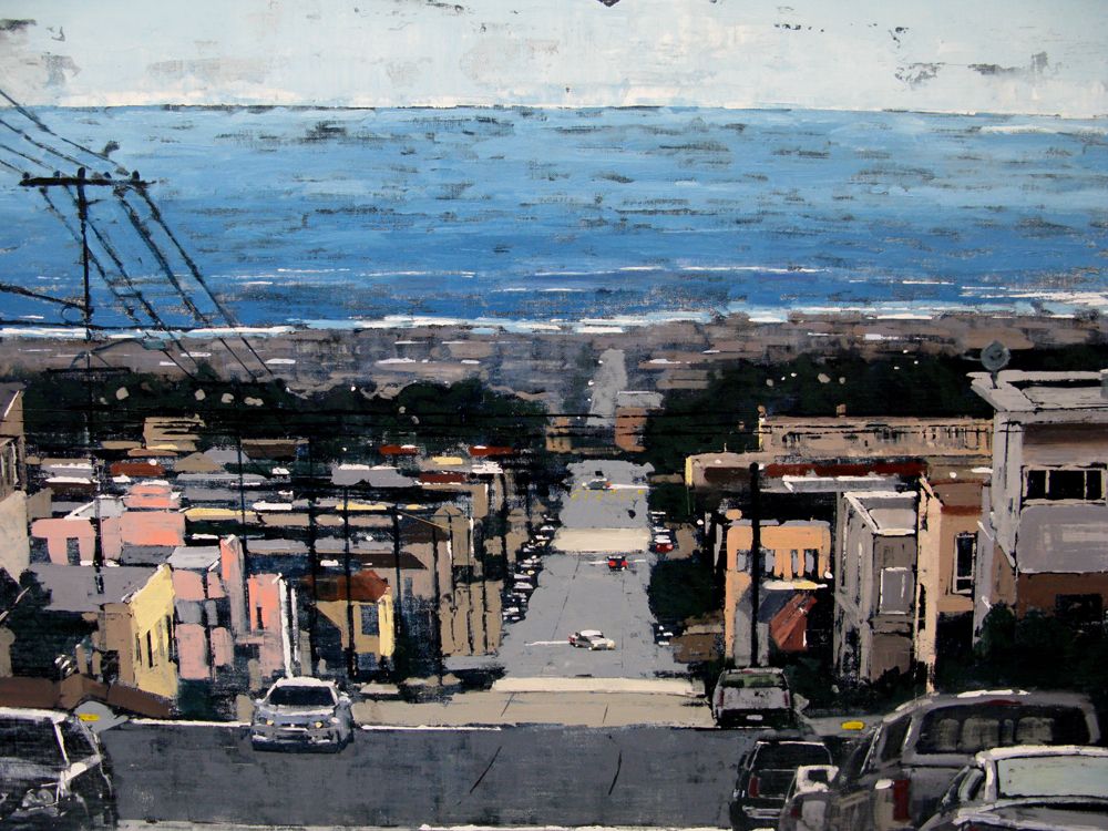 Tableau de ADRIEN FAVEAU a pour titre  Pacific Ocean, San Francisco style figuratif, graphique dim : ADRIEN FAVEAUprix:2800
