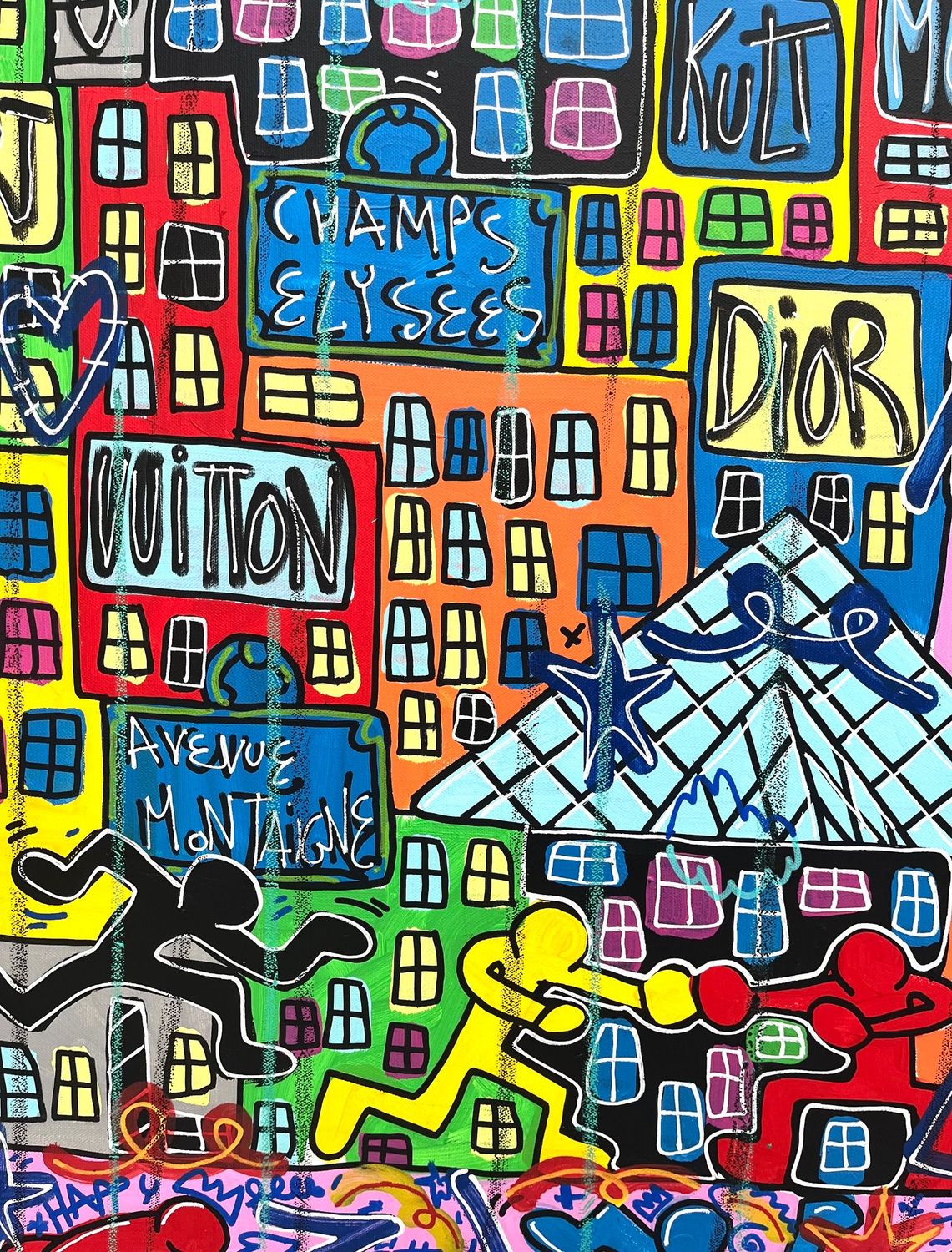 Tableau de RICO SAB a pour titre  Paris so Cool style street pop art, street art dim : RICO SABprix:950