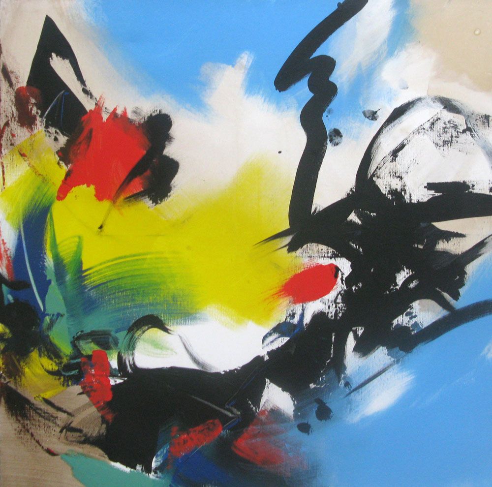 Peinture abstraite format xxl SONGE 09-08 – JM BARROIS – 100 × 100 cm