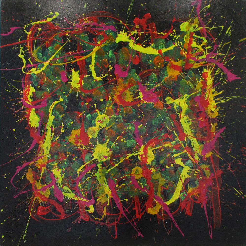 Peinture abstraite format xxl serie noname n°1 – STEPHANE RIME – 100 × 100 cm