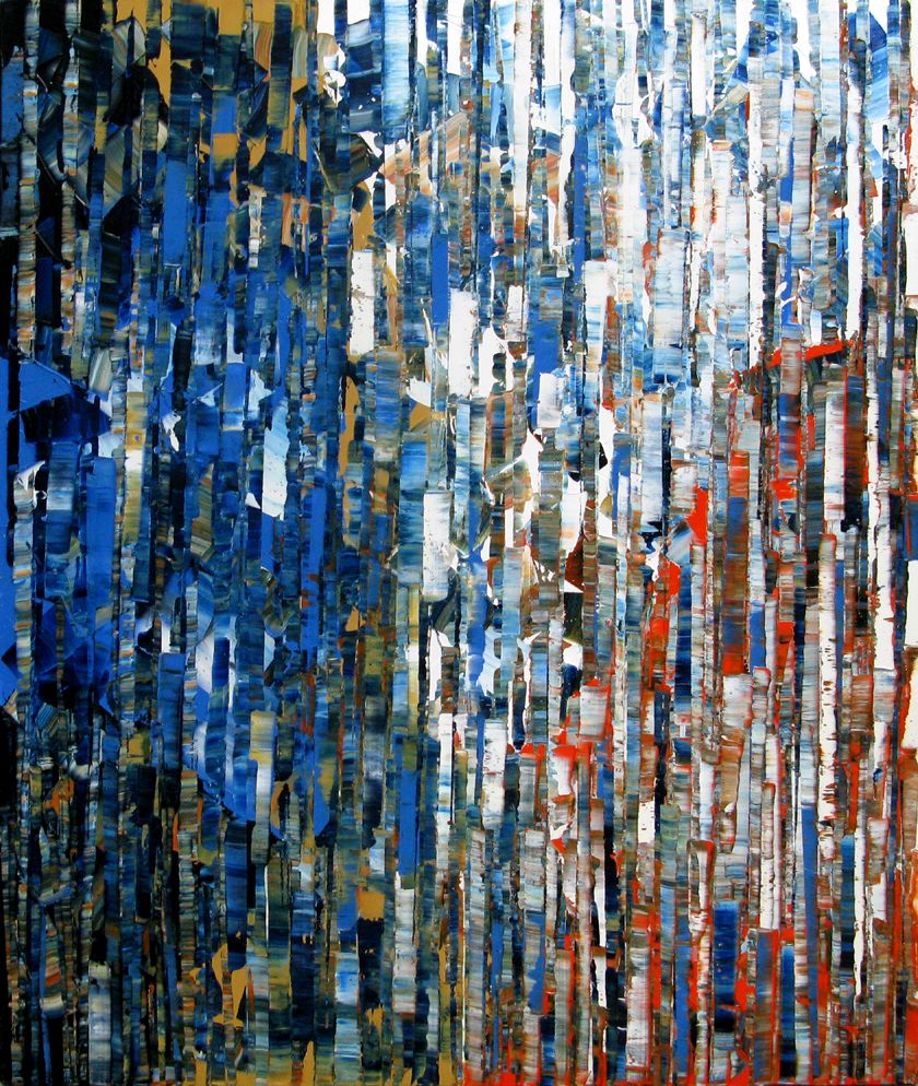 Peinture abstraite grande taille Peinture abstraite 08-2025-47 – ALAIN BECANNE – 100 × 80 cm