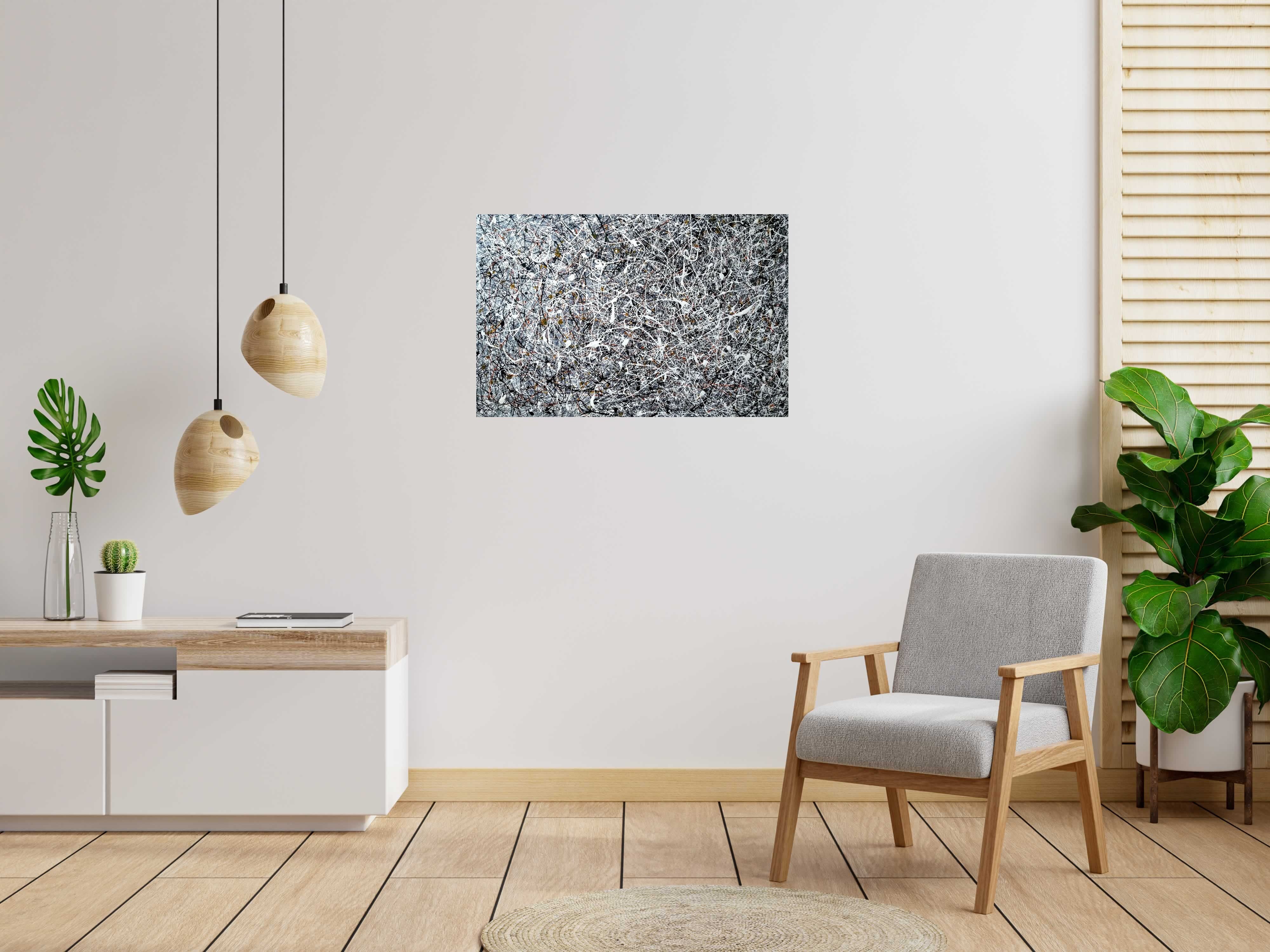 Peinture WHITE 7 de NASH dans un intérieur – 65 × 100 cm