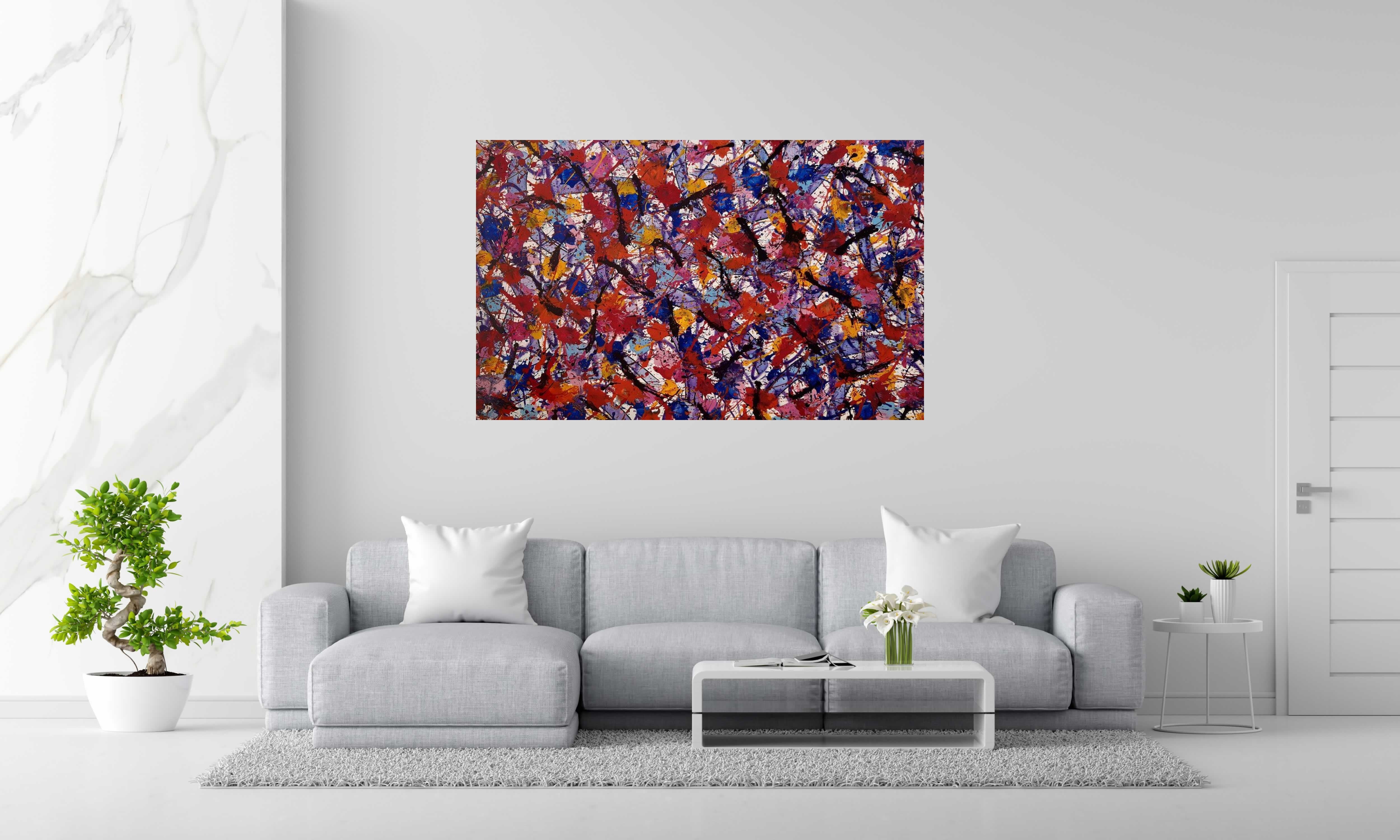 Peinture NONAME B6 de STEPHANE RIME dans un intérieur – 100 × 160 cm