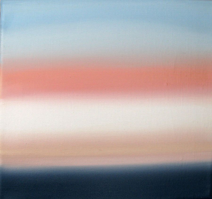 Peinture abstraite petit format bleu MICHIGAN LAKE V31 – ELISE BARAT – 30 × 30 cm