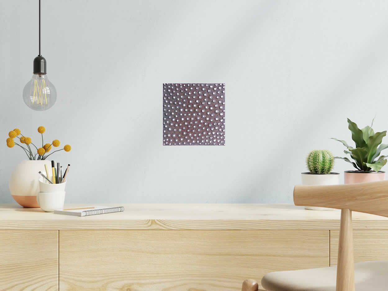Peinture MAUVE de NASH dans un intérieur – 20 × 20 cm