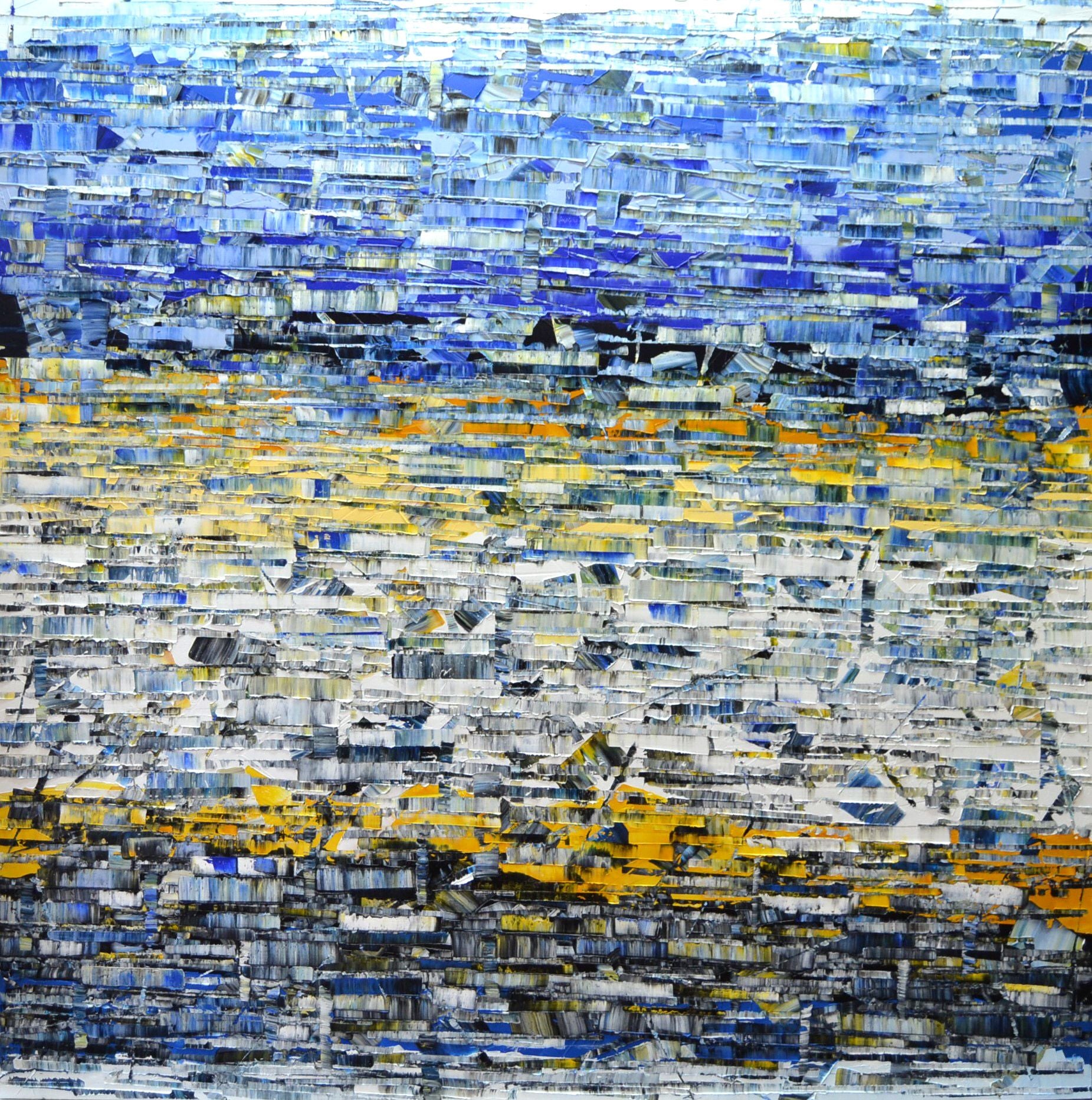 Peinture abstraite très grand format Peinture 03-2025-21 – ALAIN BECANNE – 150 × 150 cm
