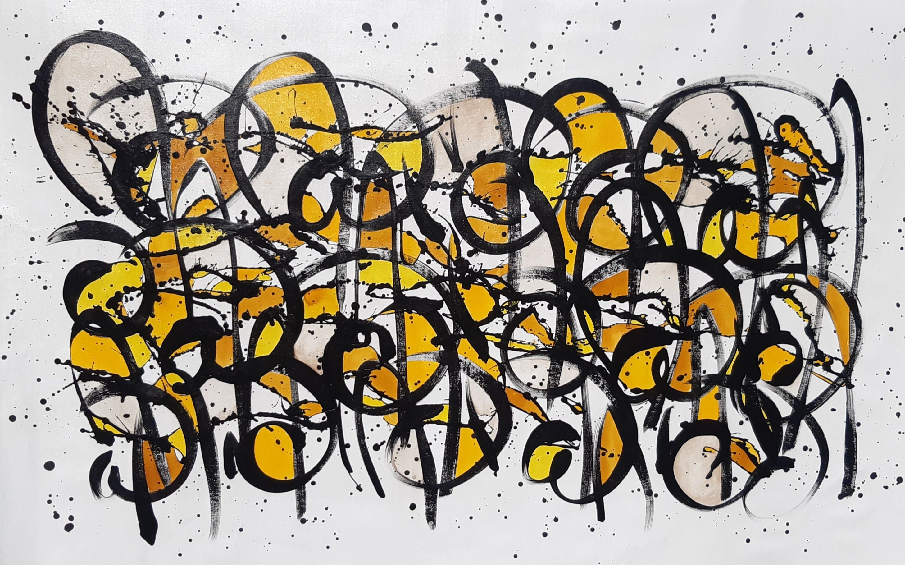 Peinture abstraite très grand format NONAME C6 – STEPHANE RIME – 160 × 100 cm