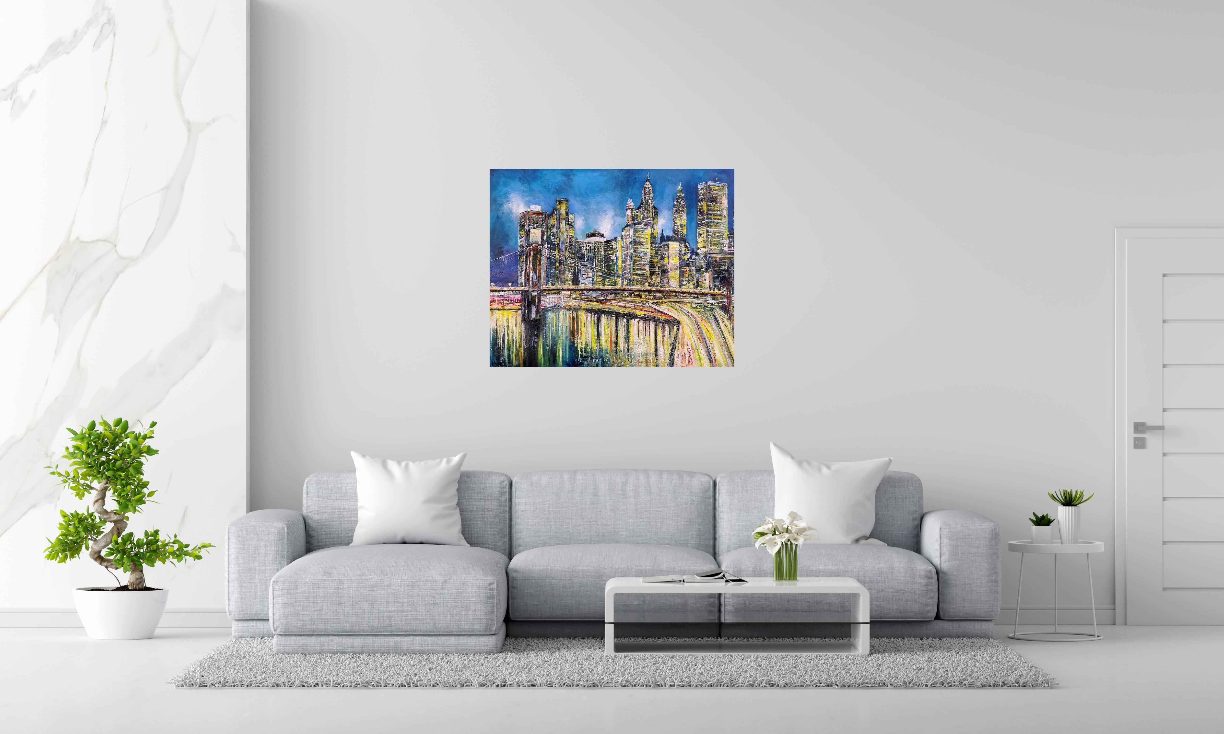 Peinture FDR drive, NY de PHIL dans un intérieur – 100 × 81 cm