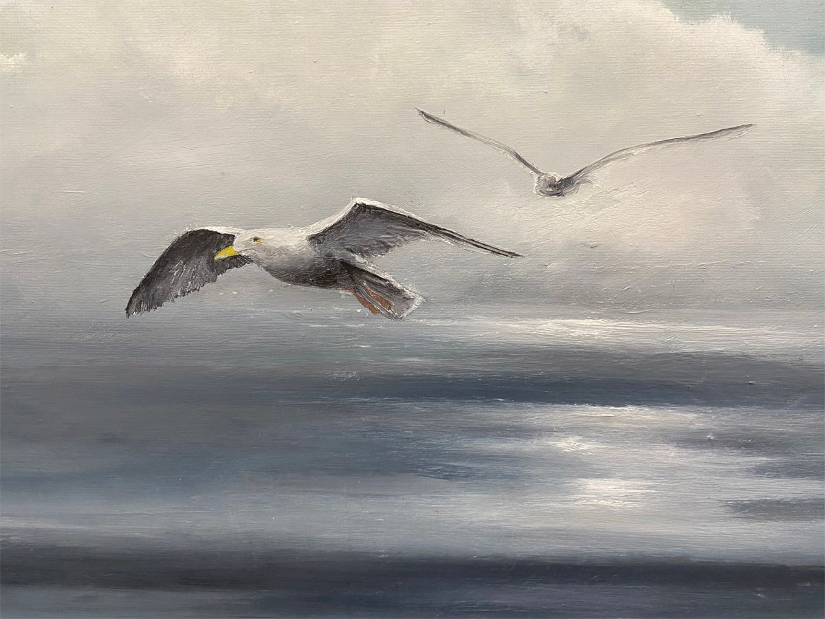 Peinture Ocean 04 de BDODET dans un intérieur – 73 × 92 cm