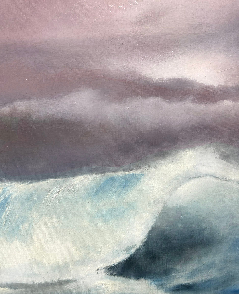 Peinture Ocean 10 de BDODET dans un intérieur – 100 × 81 cm
