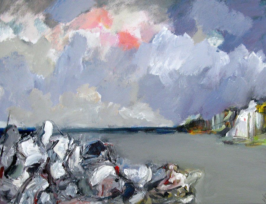 Peinture figurative moyen format LA COTE - 2 – IVAN TZONEV – 60 × 80 cm