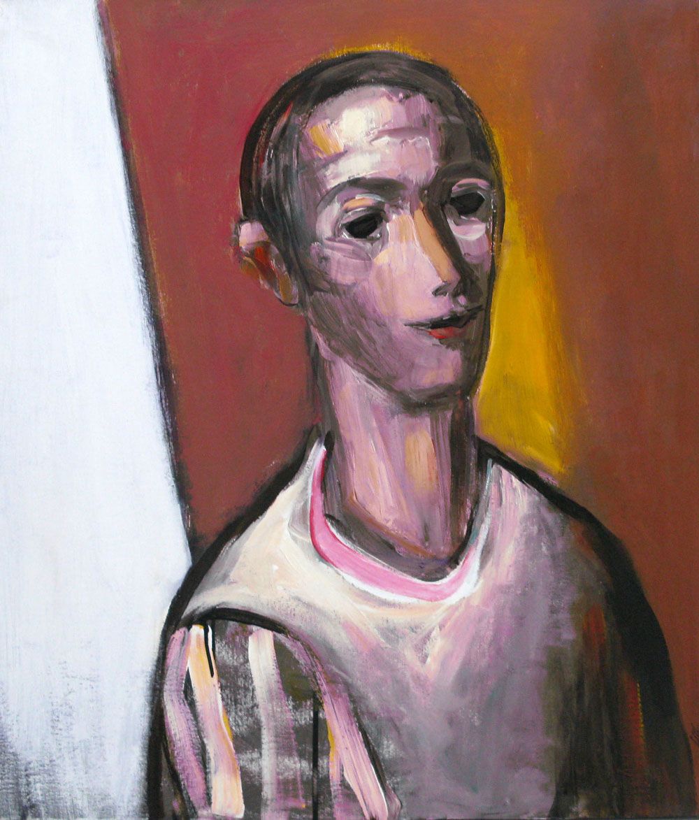 Peinture figurative moyen format PORTRAIT - N – IVAN TZONEV – 81 × 65 cm