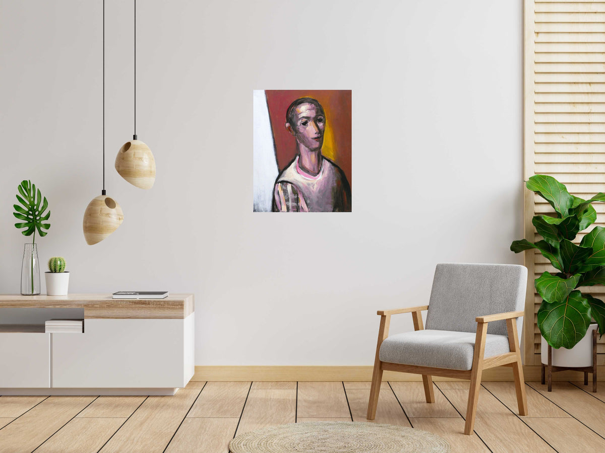 Peinture PORTRAIT - N de IVAN TZONEV dans un intérieur – 81 × 65 cm