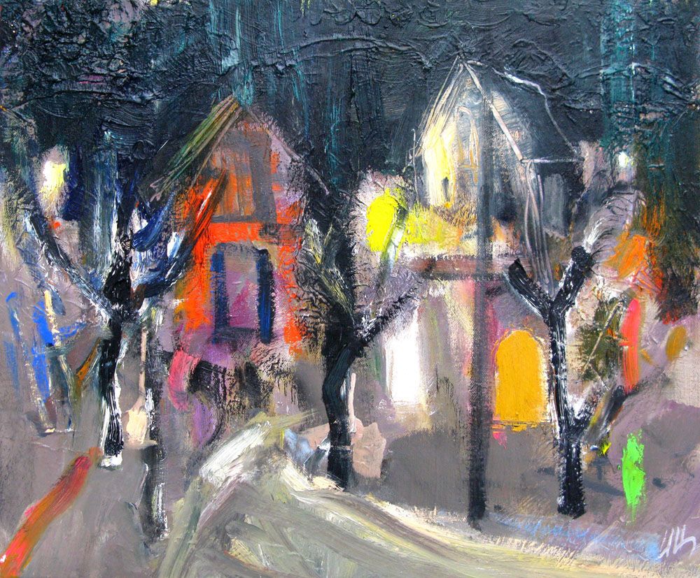 Peinture figurative moyen format SELO -M3 – IVAN TZONEV – 46 × 55 cm