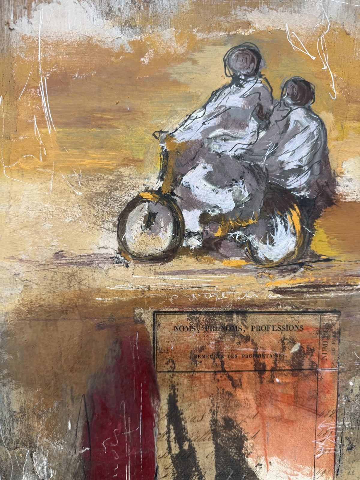 Peinture Sans-titre de ARANCHA TEJEDOR dans un intérieur – 30 × 50 cm