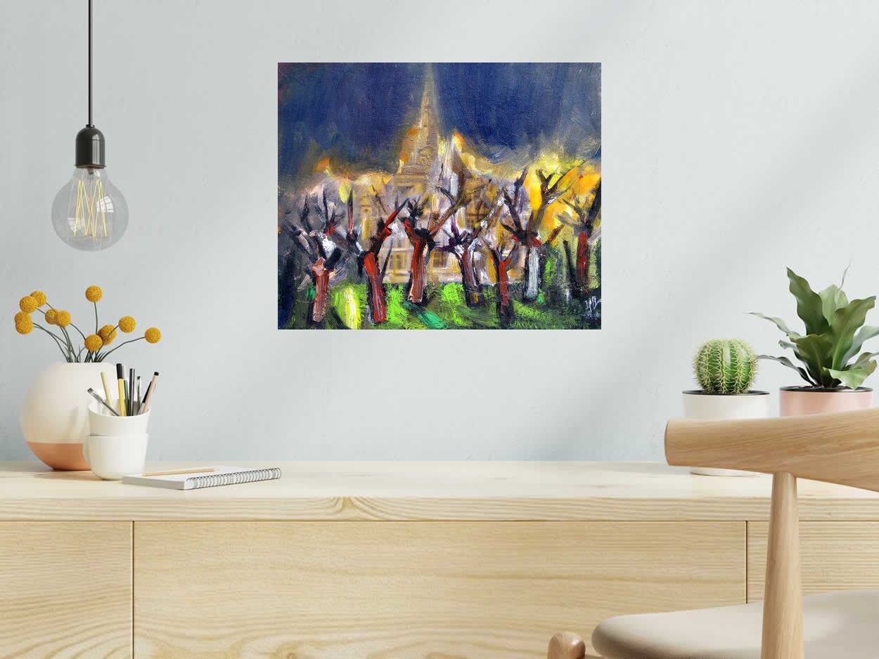Peinture PARC-M2 de IVAN TZONEV dans un intérieur – 38 × 46 cm