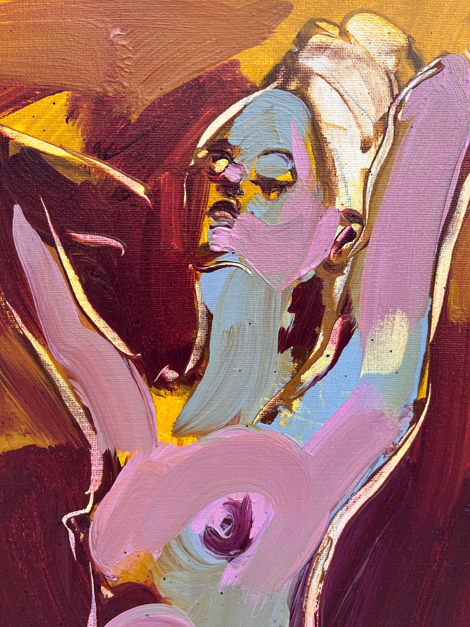 Peinture L'INSTANT 73 de OLENA SINIUHINA dans un intérieur – 40 × 30 cm