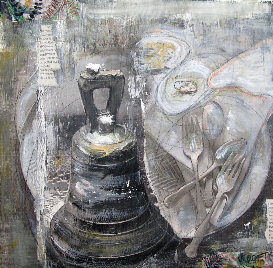 Peinture figurative petit format LA BELLE FONTE – VEROE – 30 × 30 cm