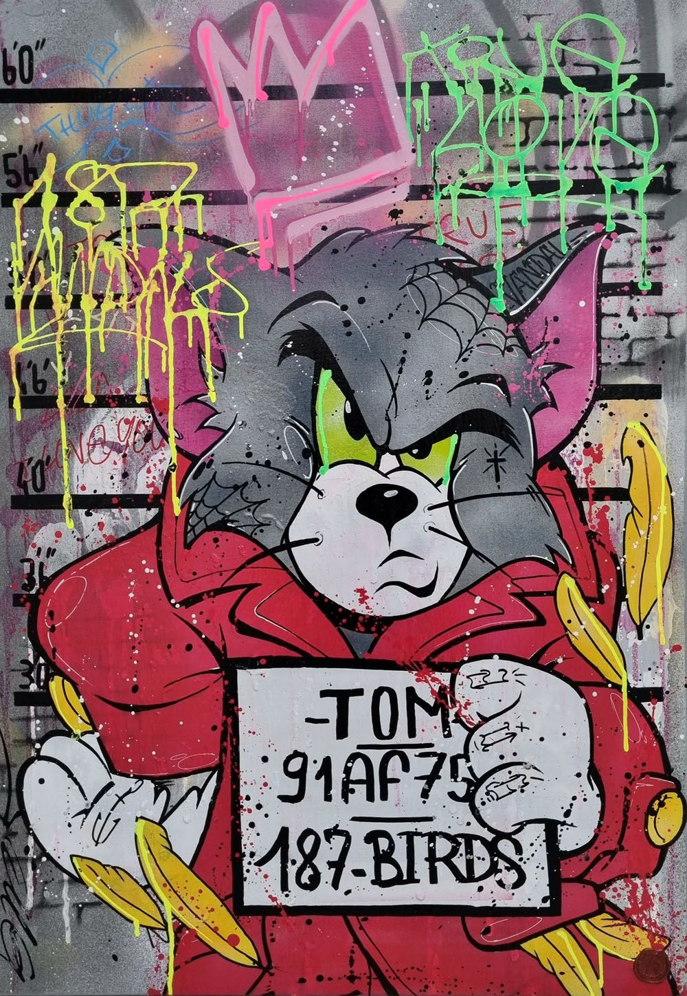 Peinture format xxl TOM CAT'S – JUG – 100 × 73 cm