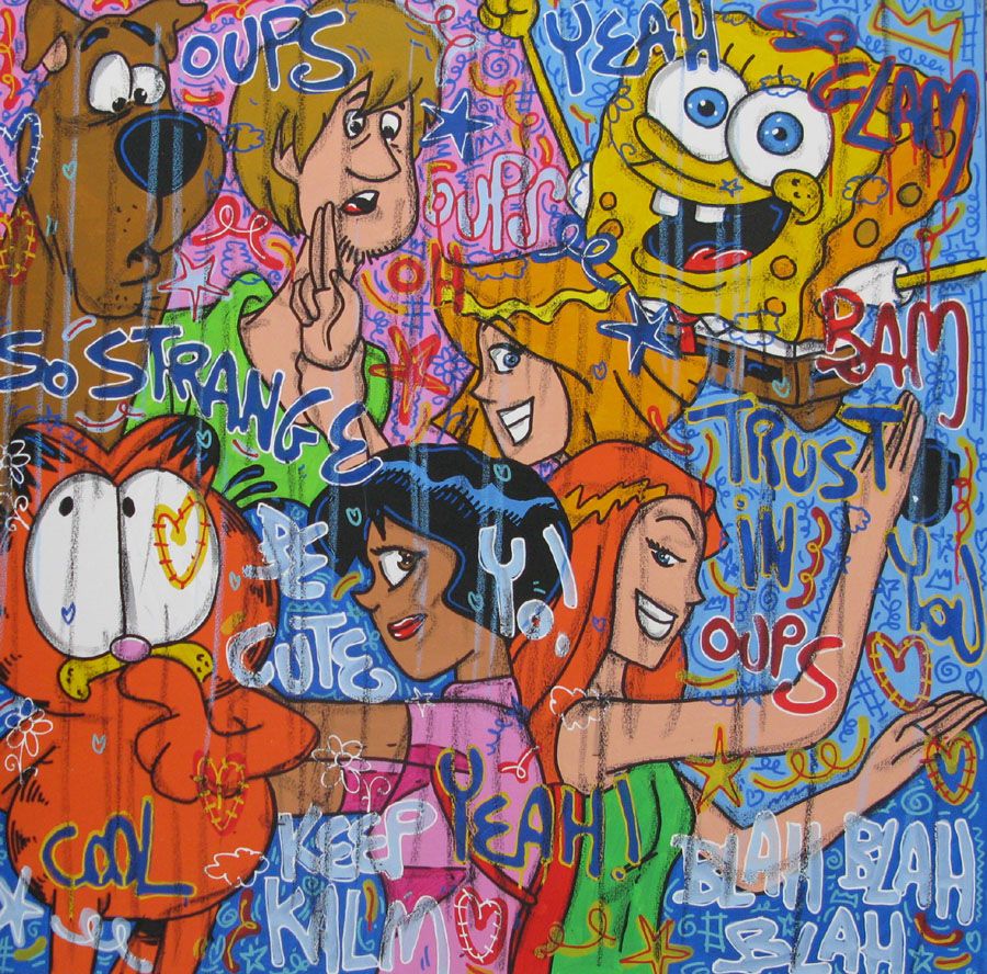 Peinture format xxl TRUST IN YOU – RICO SAB – 100 × 100 cm