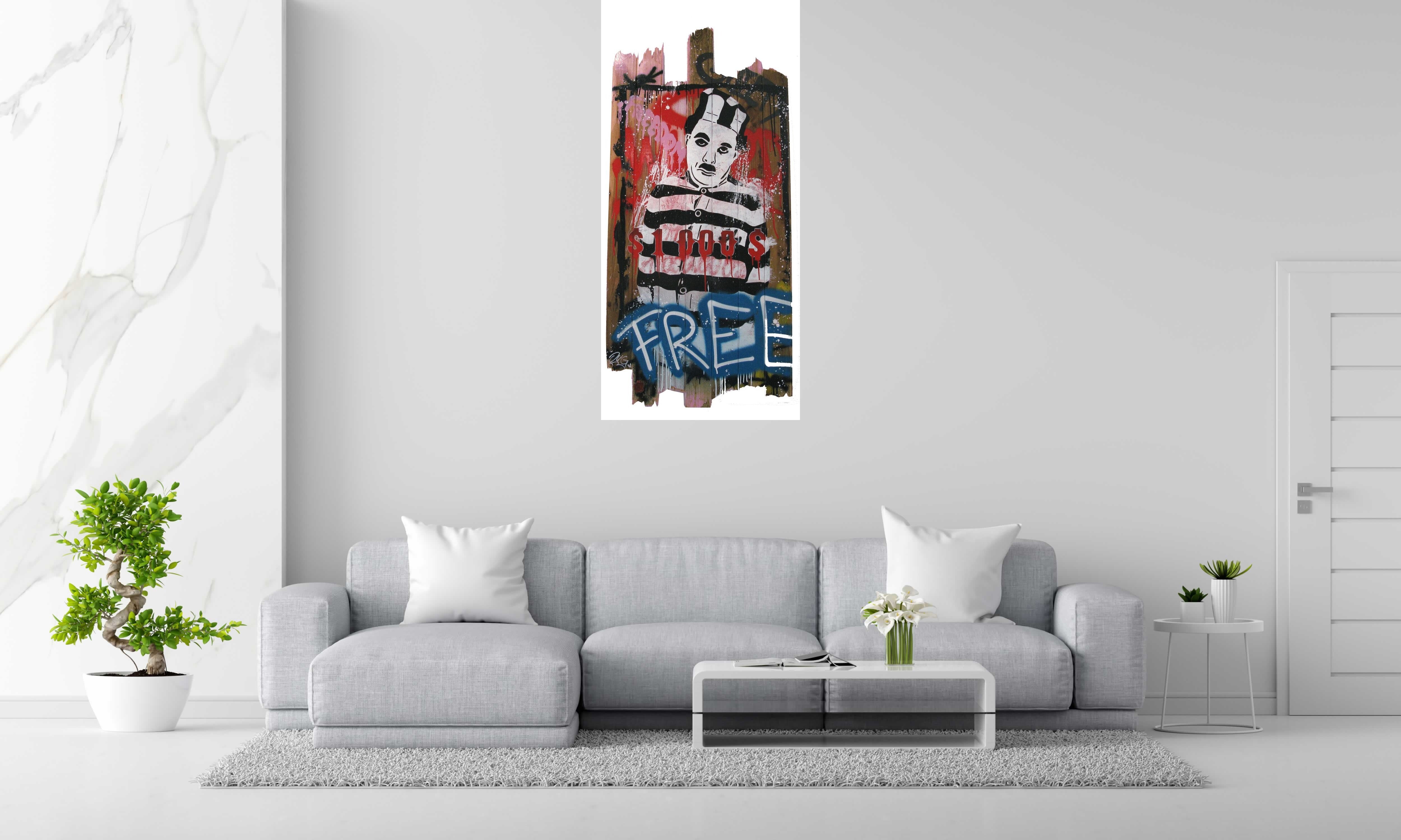 Peinture FREE de JUG dans un intérieur – 150 × 71 cm