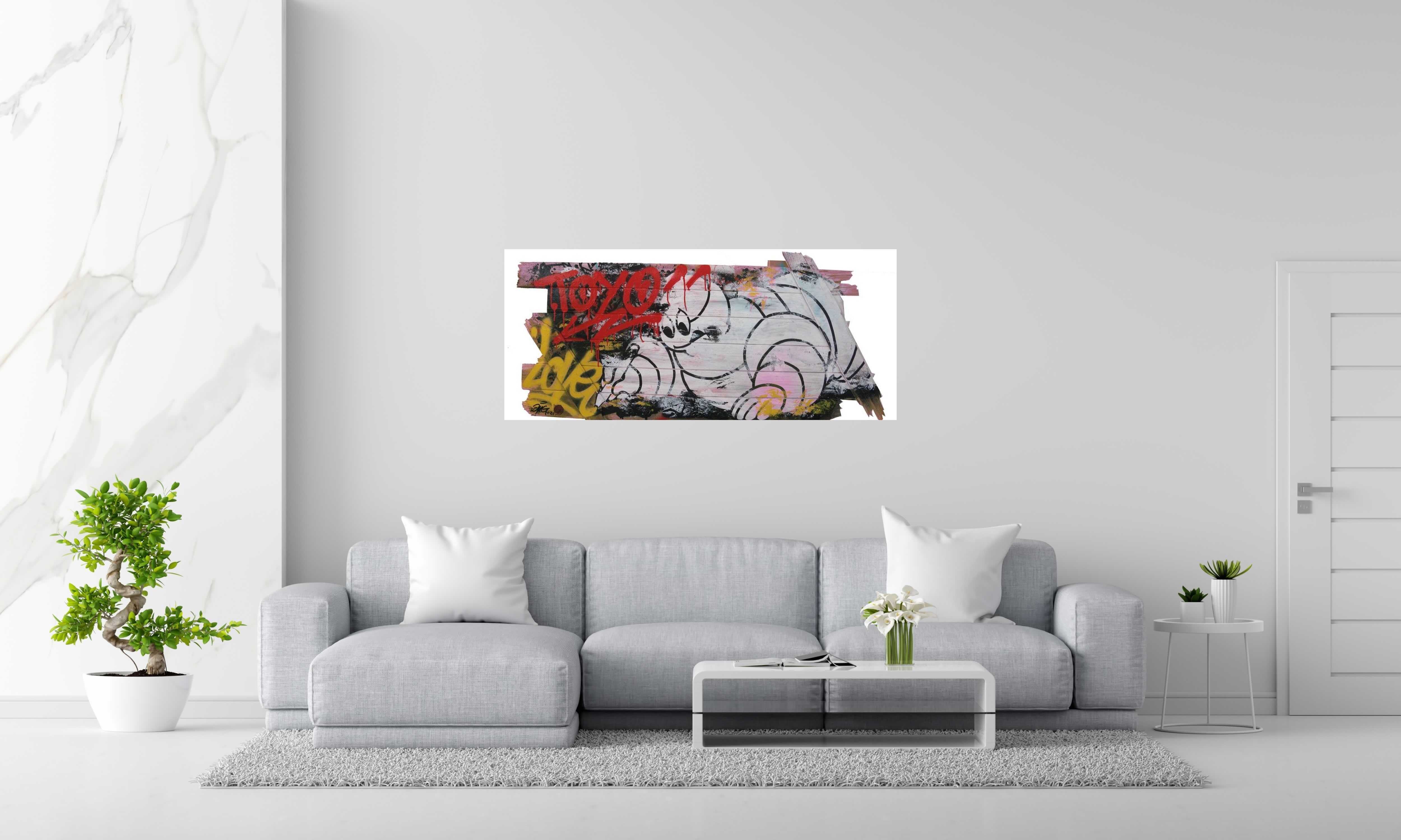 Peinture TOYO MICHELIN de JUG dans un intérieur – 61 × 140 cm
