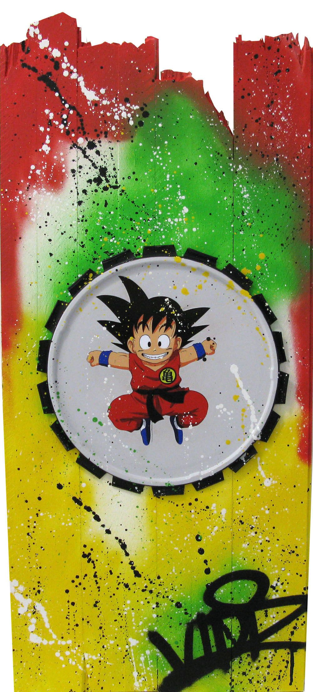 Peinture graphique moyen format NO BALL – VIDIZ – 92 × 41 cm