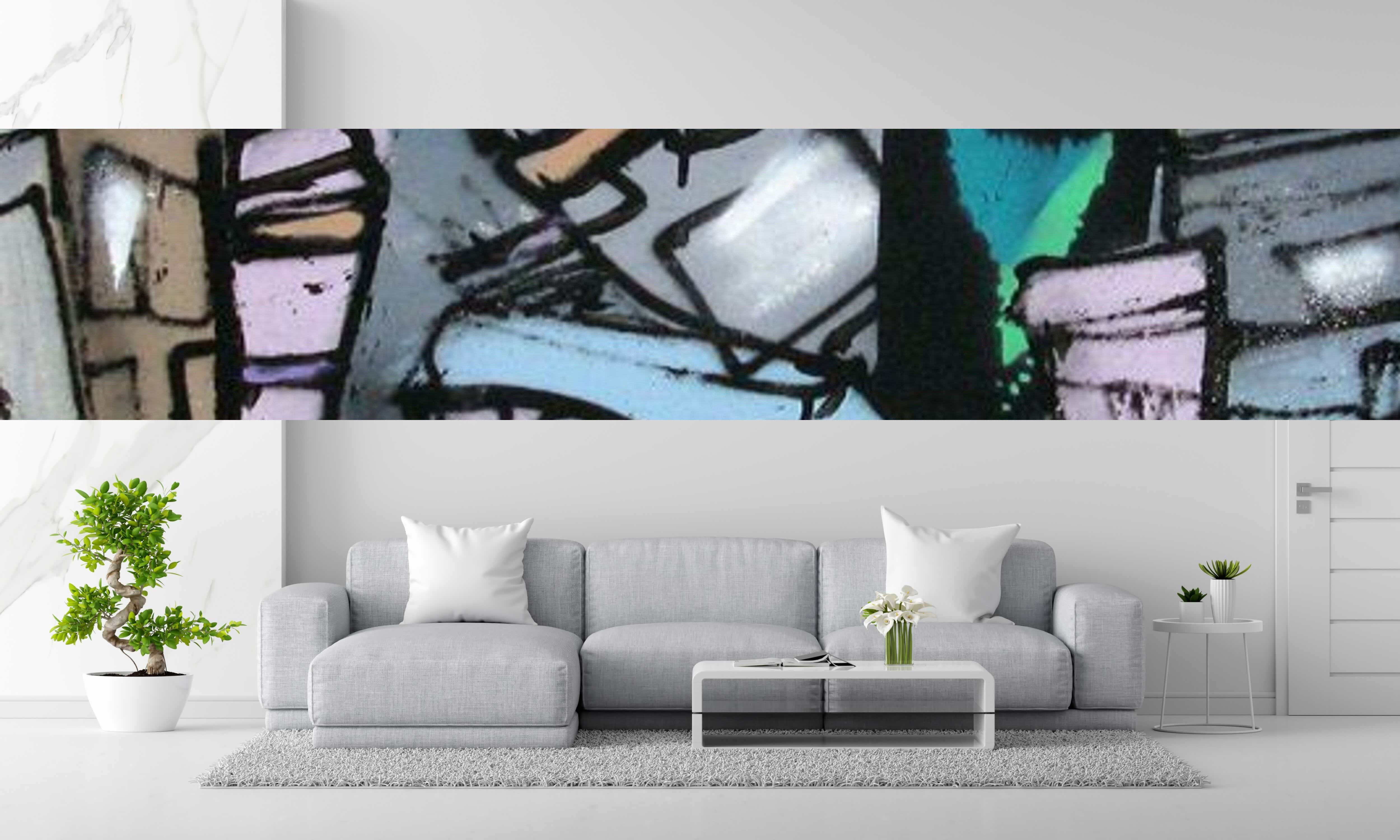 Peinture La gigraf de Craig & Emer dans un intérieur – 735 × 104 cm