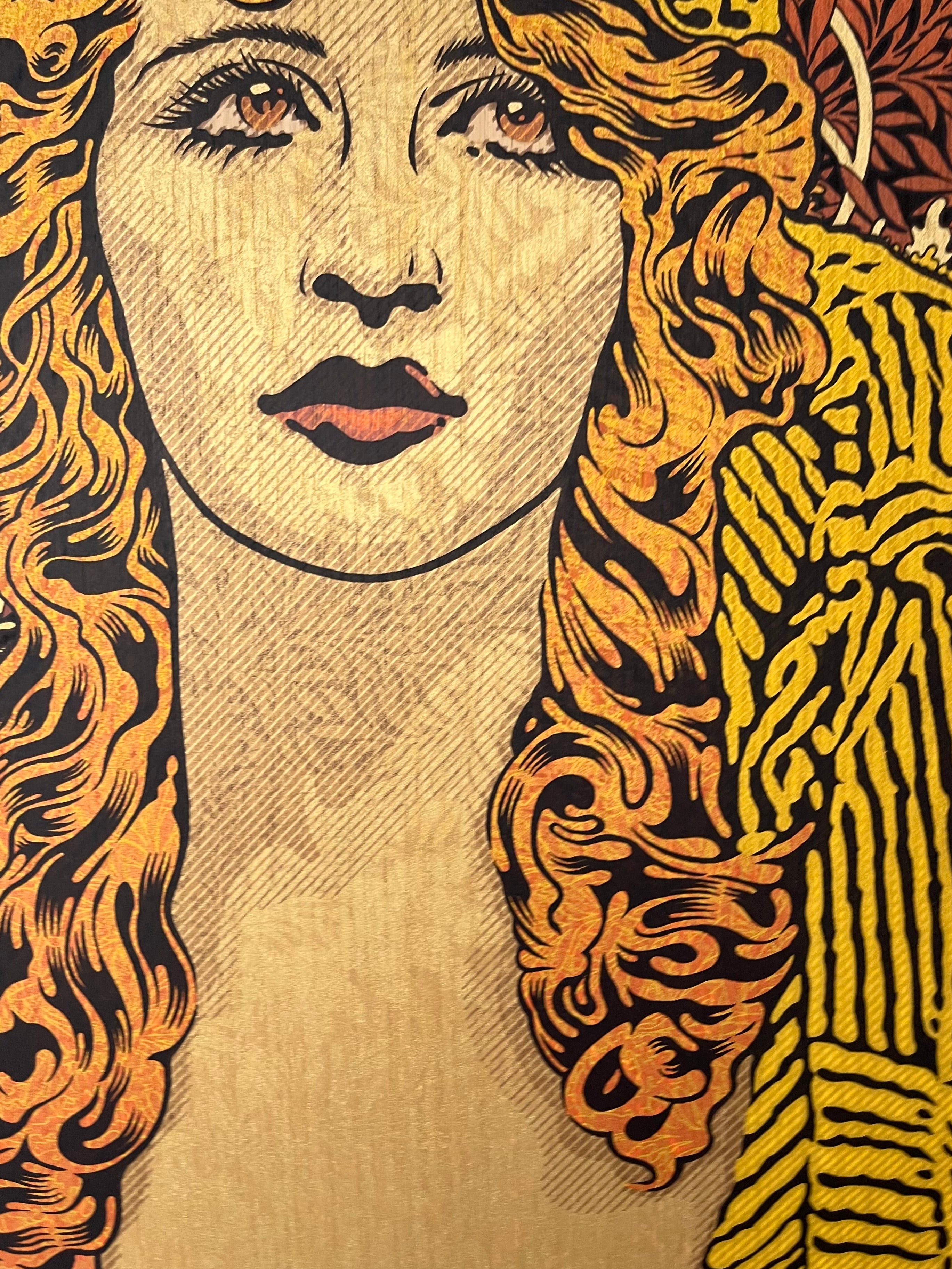 Peinture MAGDALENA wood panel de CHUCK SPERRY dans un intérieur – 47 × 81 cm