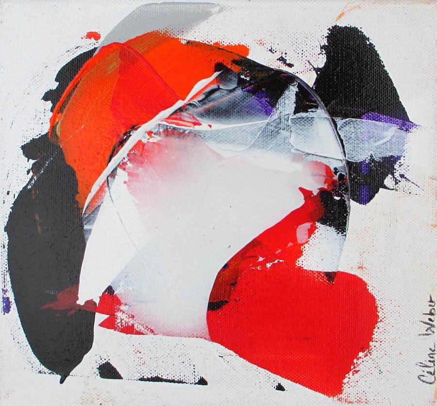 Peinture petit format MINIATUE O.16 – CELINE WEBER – 20 × 20 cm