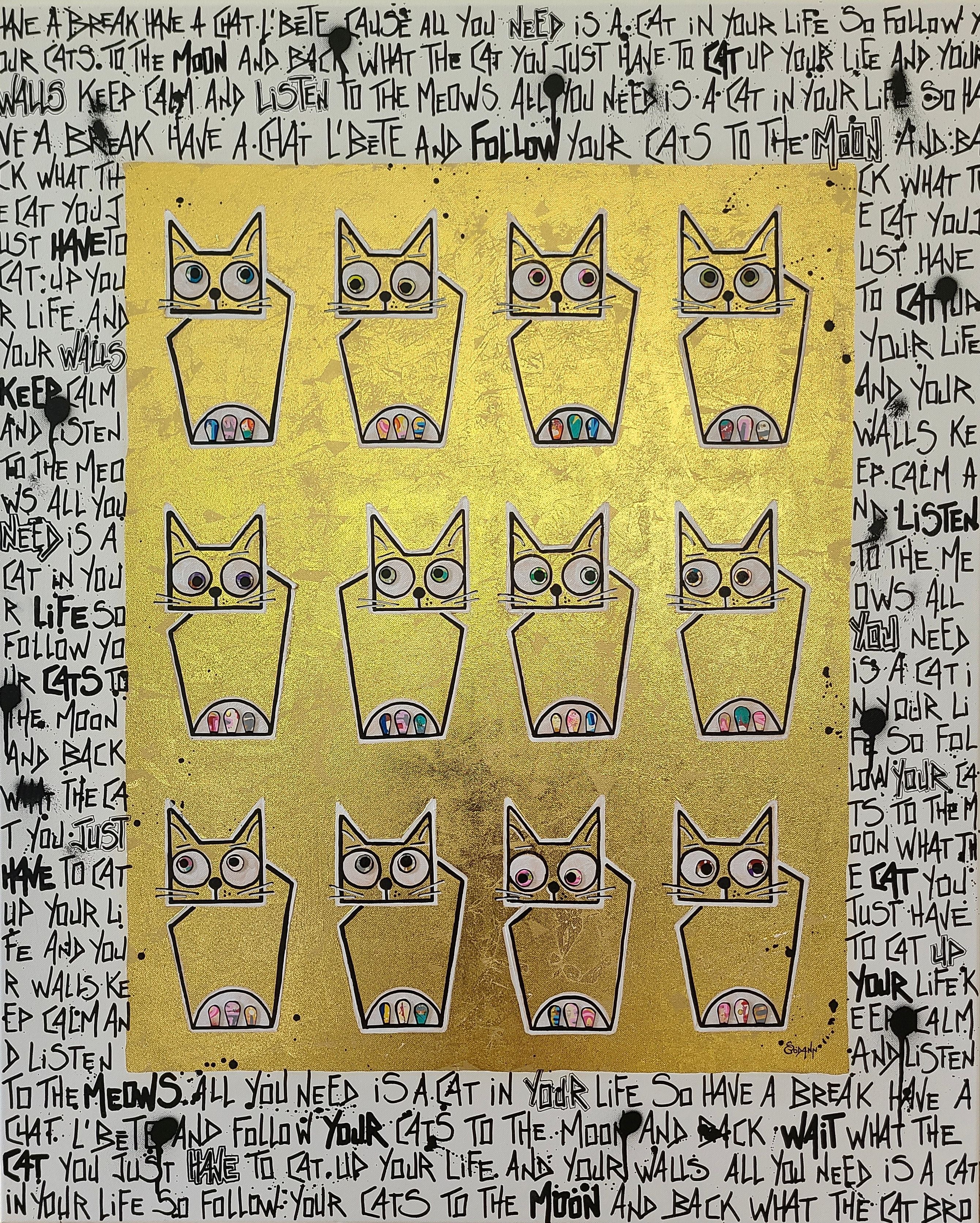 Peinture street art grand format Family portrait – Stephanie Godann – 81 × 100 cm