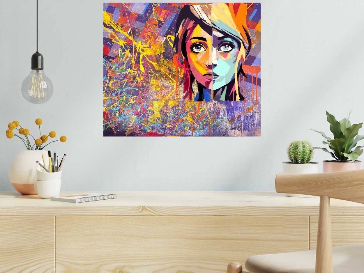 Peinture Souvenir de Craig & Emer dans un intérieur – 54 × 46 cm