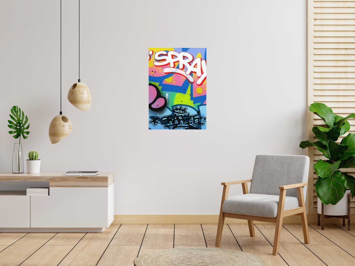 Peinture SPRAY de KENY dans un intérieur – 92 × 65 cm