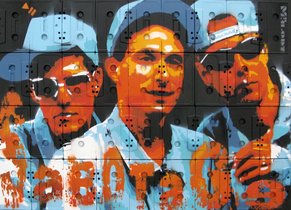 Peinture street art moyen format B.BOYS – MR MELODY – 59 × 42 cm