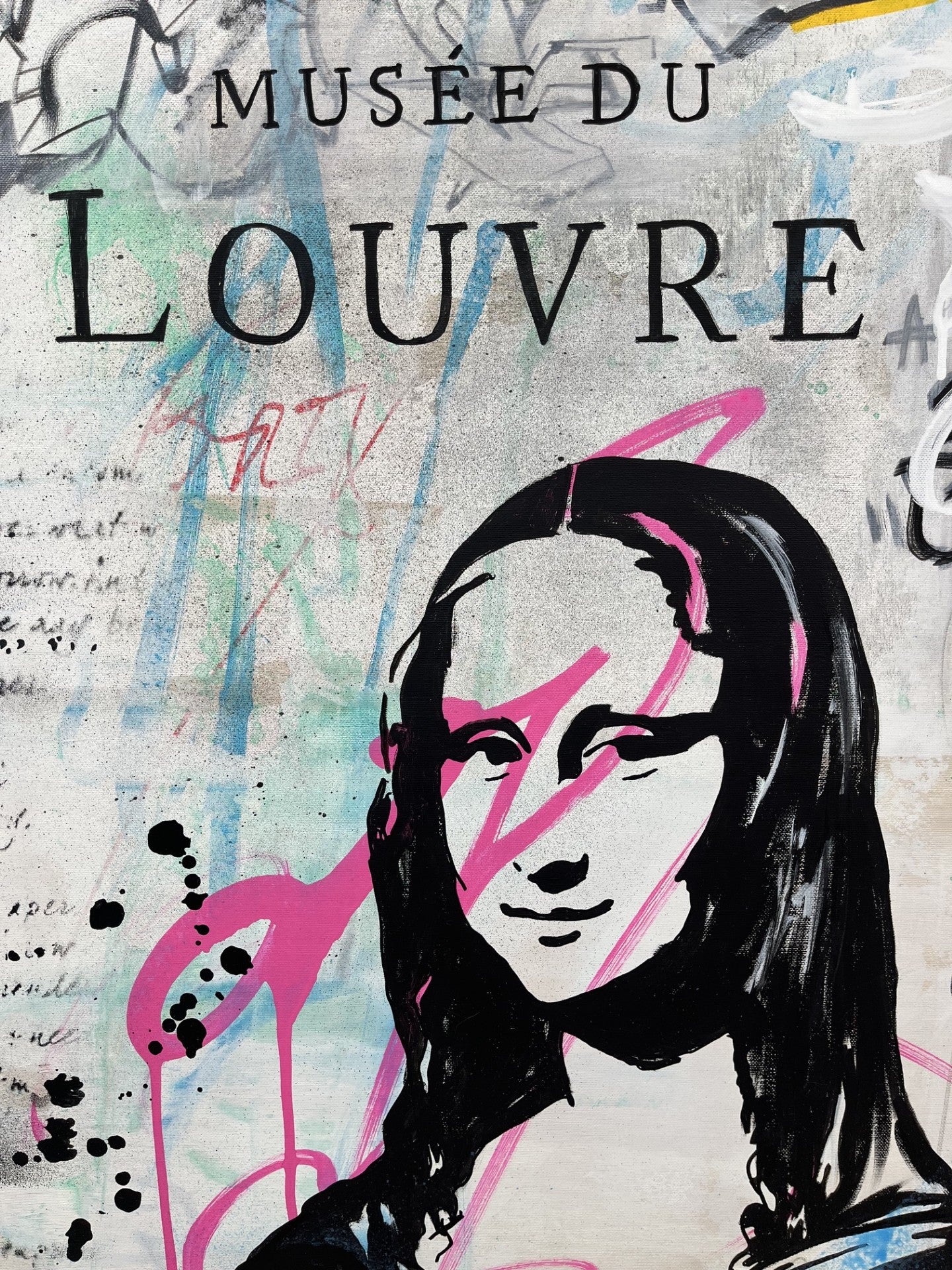 Peinture Musée du Louvre de PATRICIA GADISSEUR dans un intérieur – 150 × 100 cm