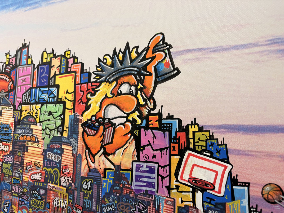 Peinture New York Skyline XL 2026 de BLACH dans un intérieur – 150 × 100 cm