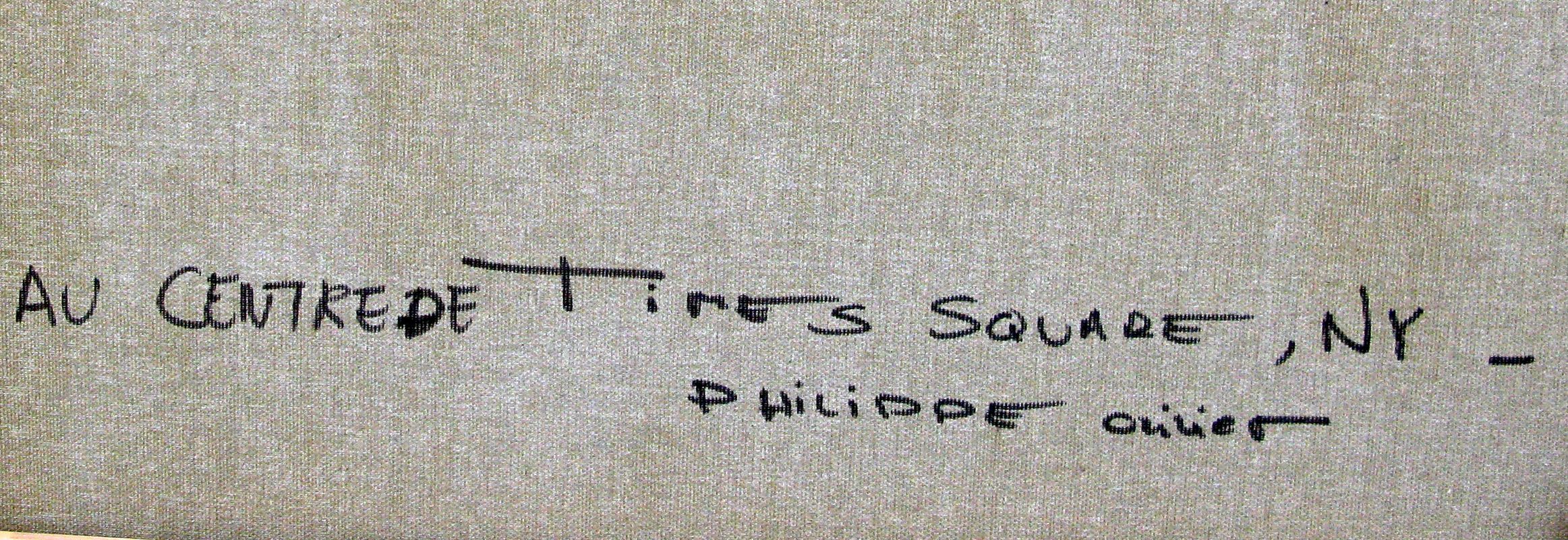 Tableau de PHIL a pour titre  Au centre de Time Square style figuratif dim : PHILprix:850