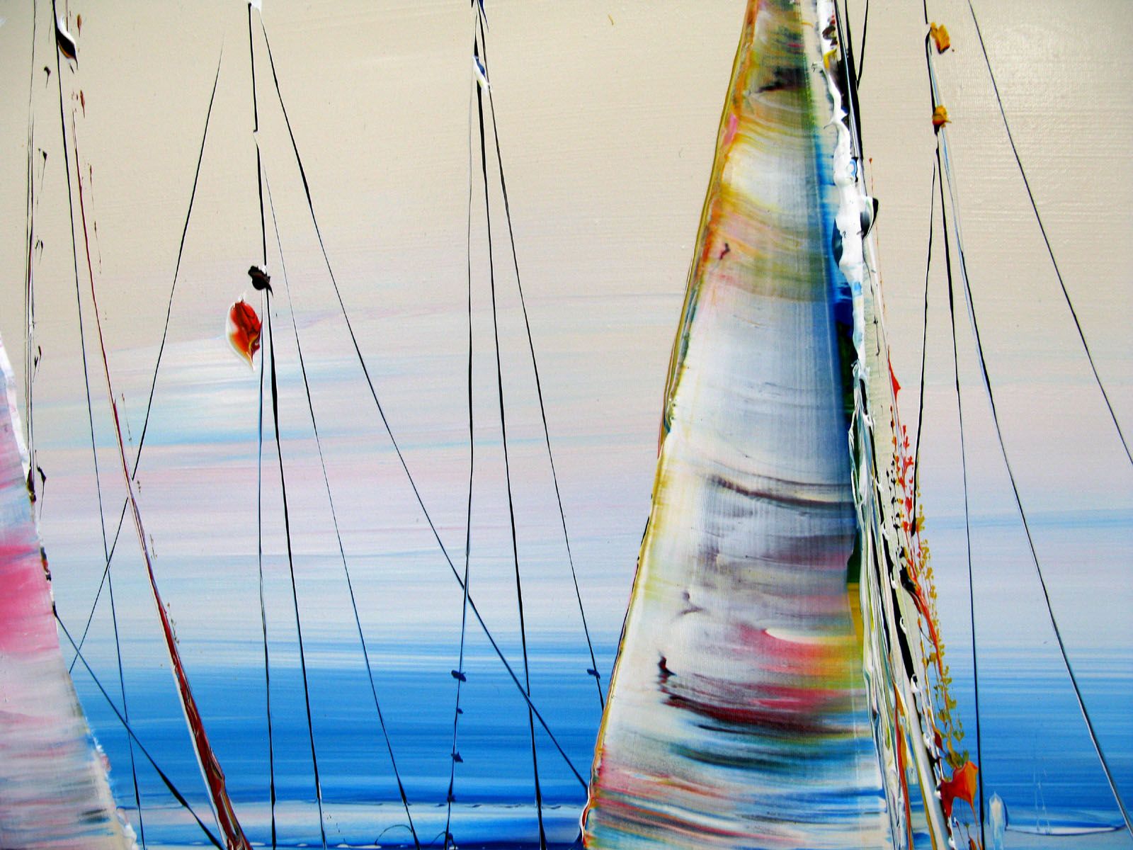Tableau de F. BOUTET a pour titre  MARINE ABSTRAITE 115 style figuratif dim : F. BOUTETprix:1000