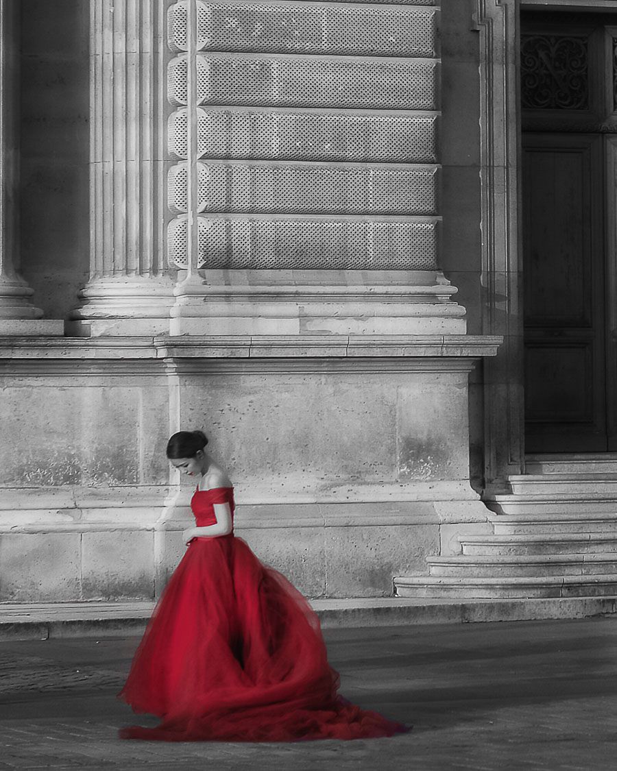 Photographie figuratif petit format LA MARIEE ROUGE – DOV ADJEDJ – 30 × 24 cm