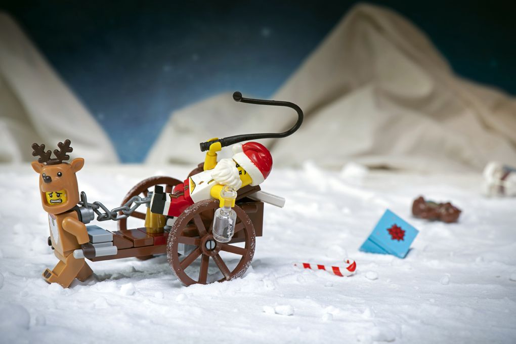 Photographie graphique petit format SANTA OOPS – SAMSOFY – 36 × 24 cm