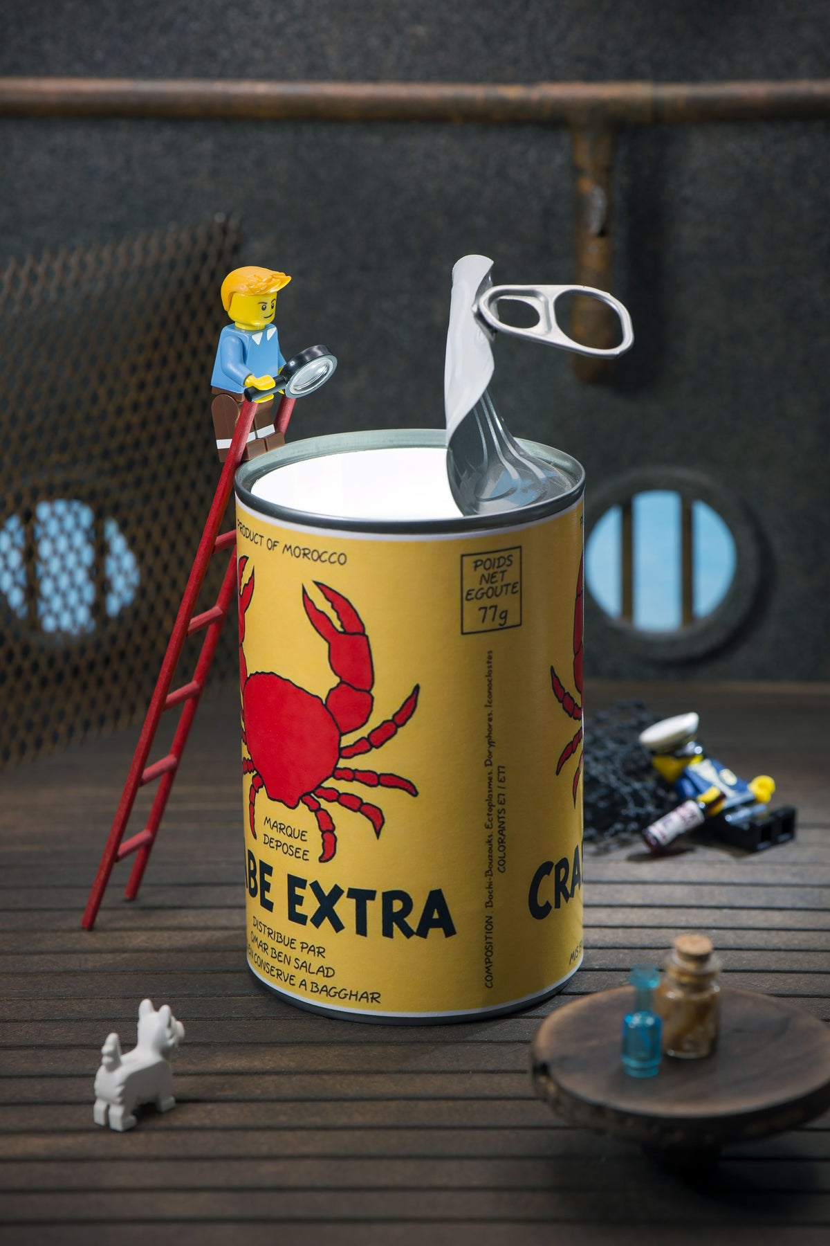 Photographie graphique petit format TINTIN ET LE CRABE AUX PINCES D'OR seconde ed. – SAMSOFY – 24 × 36 cm
