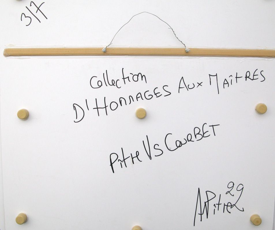 Tableau de L'ARTISTE PITRE a pour titre  Pitre Vs Courbet style figuratif, graphique dim : L'ARTISTE PITREprix:600