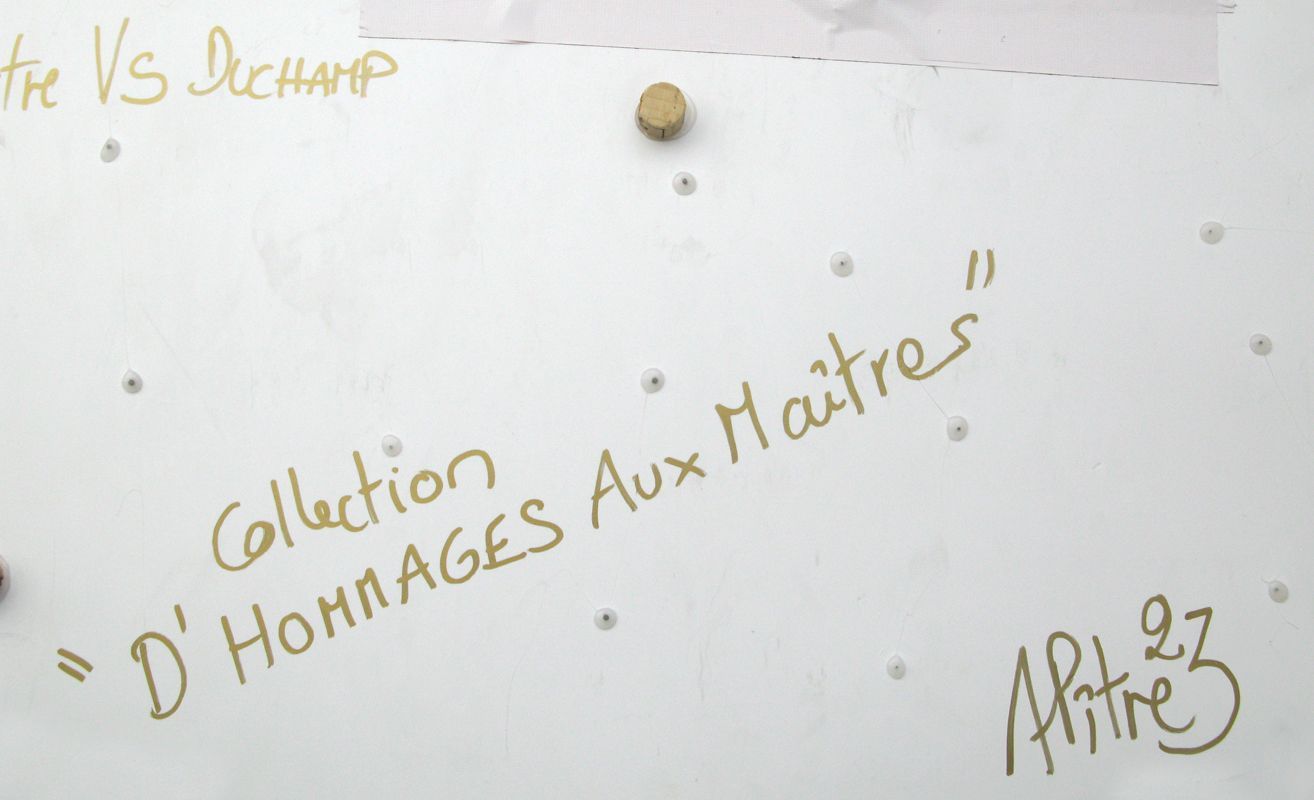 Tableau de L'ARTISTE PITRE a pour titre  Pitre Vs Duchamp style figuratif, graphique dim : L'ARTISTE PITREprix:700
