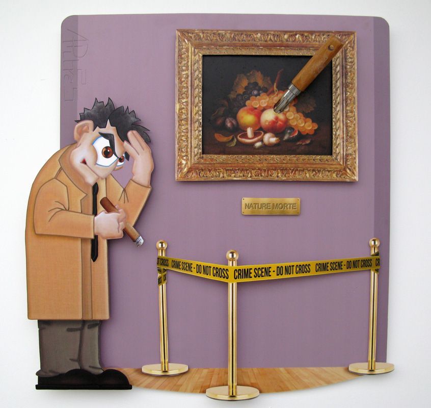 Tableau de L'ARTISTE PITRE a pour titre  Pitre Vs nature morte style figuratif, graphique dim : L'ARTISTE PITREprix:600