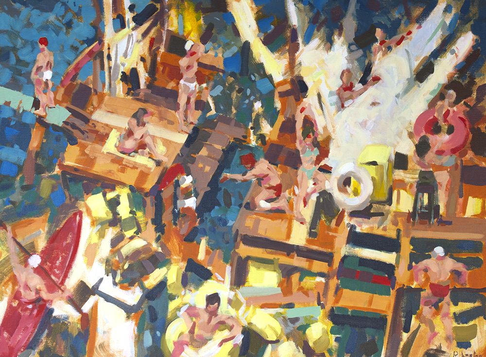 Tableau de HEATON RUDYARD a pour titre  Preparons la voile style figuratif dim : HEATON RUDYARDprix:750