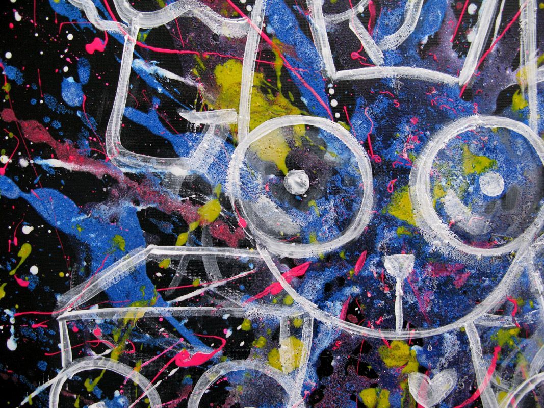 Tableau de LUSSY a pour titre  psyché illu style graffiti, street pop art dim : LUSSYprix:340
