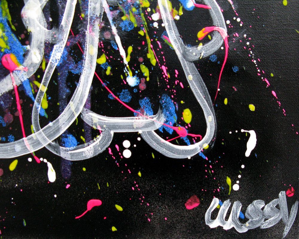 Tableau de LUSSY a pour titre  psyché illu style graffiti, street pop art dim : LUSSYprix:340