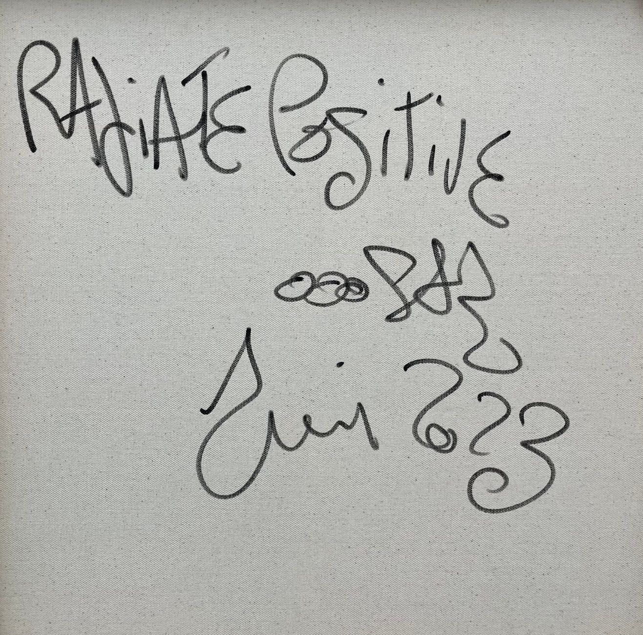 Tableau de RICO SAB a pour titre  Radiate Positive style street pop art, street art dim : RICO SABprix:950